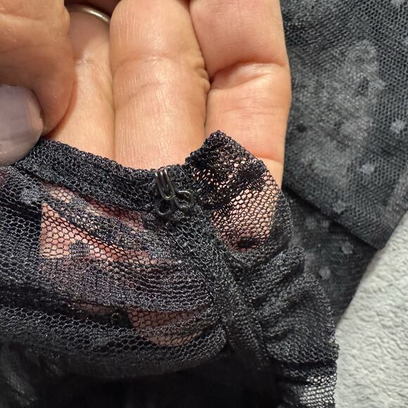 ADRIANNA PAPELL Womens Dress Sz 2 Black Whimsigoth Cocktail Coquette Dark Fairy - Picture 13 of 13